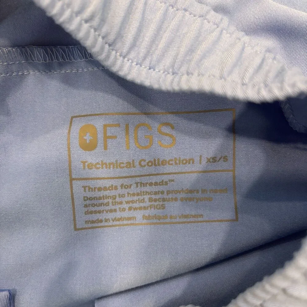FIGS Tansen Jogger Scrub Pants Mens XS Short Ceil Blue MXXSW2004S Technical